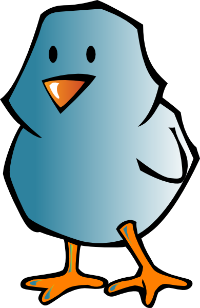 Blue Bird Clip Art - Easter Chick Coloring Pages (390x600)