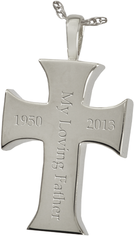 Back Engraving Of Mens Cross - Pendant (500x500)