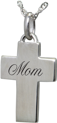 Wholesale Sterling Silver Petite Cross Flat With Text - Petite Cross Handwriting Jewelry (500x500)