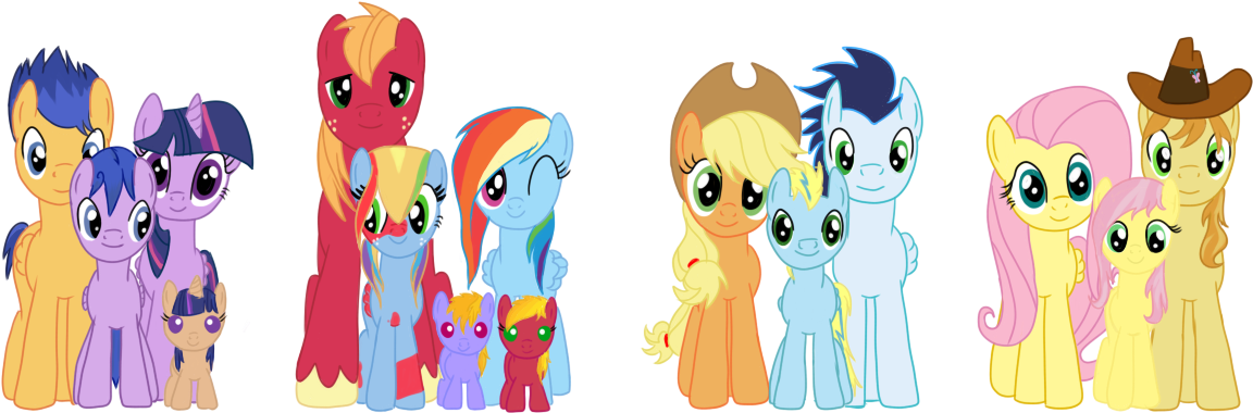 Big Family Photo By Karmadash - My Little Pony Rainbow Dash Family (1190x425)