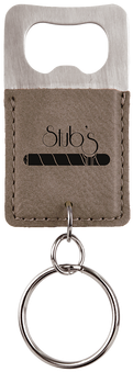 Gray Bottle Opener Keychain With Custom Laser Engraving - 2.75x1.5 Rose Opener Keychain (350x350)