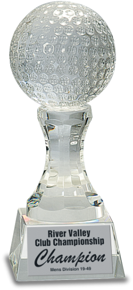 Golf Ball Trophy - Engraved Crystal Glass Award 7 3/4 Inch Crystal Golf (346x650)