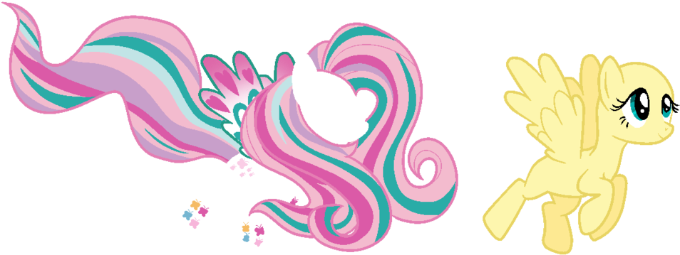 Rainbow Power Fluttershy - My Little Pony Fluttershy Base (1024x399)