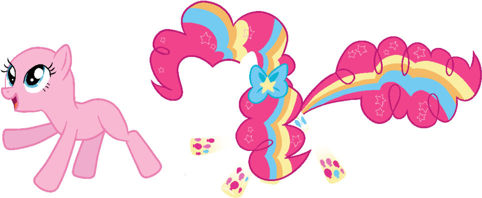 Rainbow Power Pinkie Pie - My Little Pony Pinkie Pie Base (1024x455)