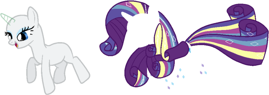 Rainbow Power Rarity - Rarity Base Ms Paint (1024x364)