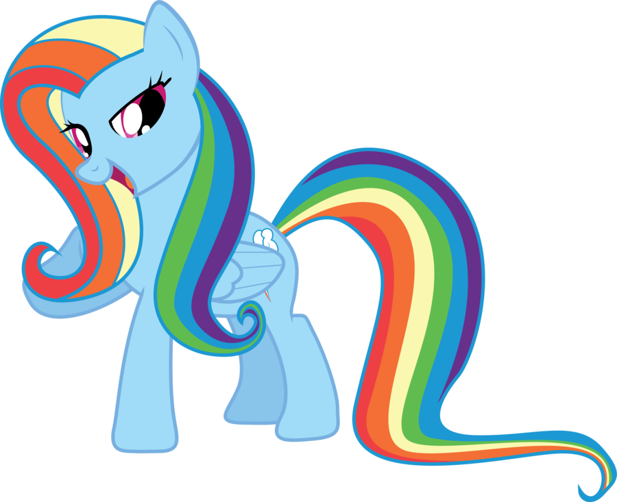 Source - Rainbow Dash With Fluttershy Hair (900x733)