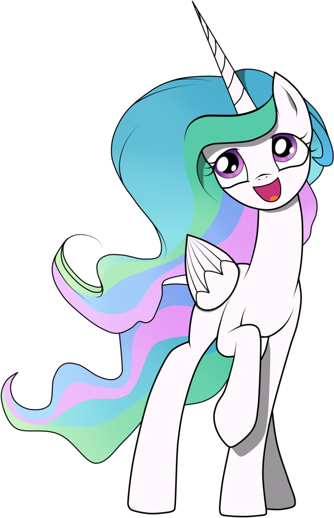 Happy Celestia By Amorecadenza - Happy Celestia Fanart (754x1060)