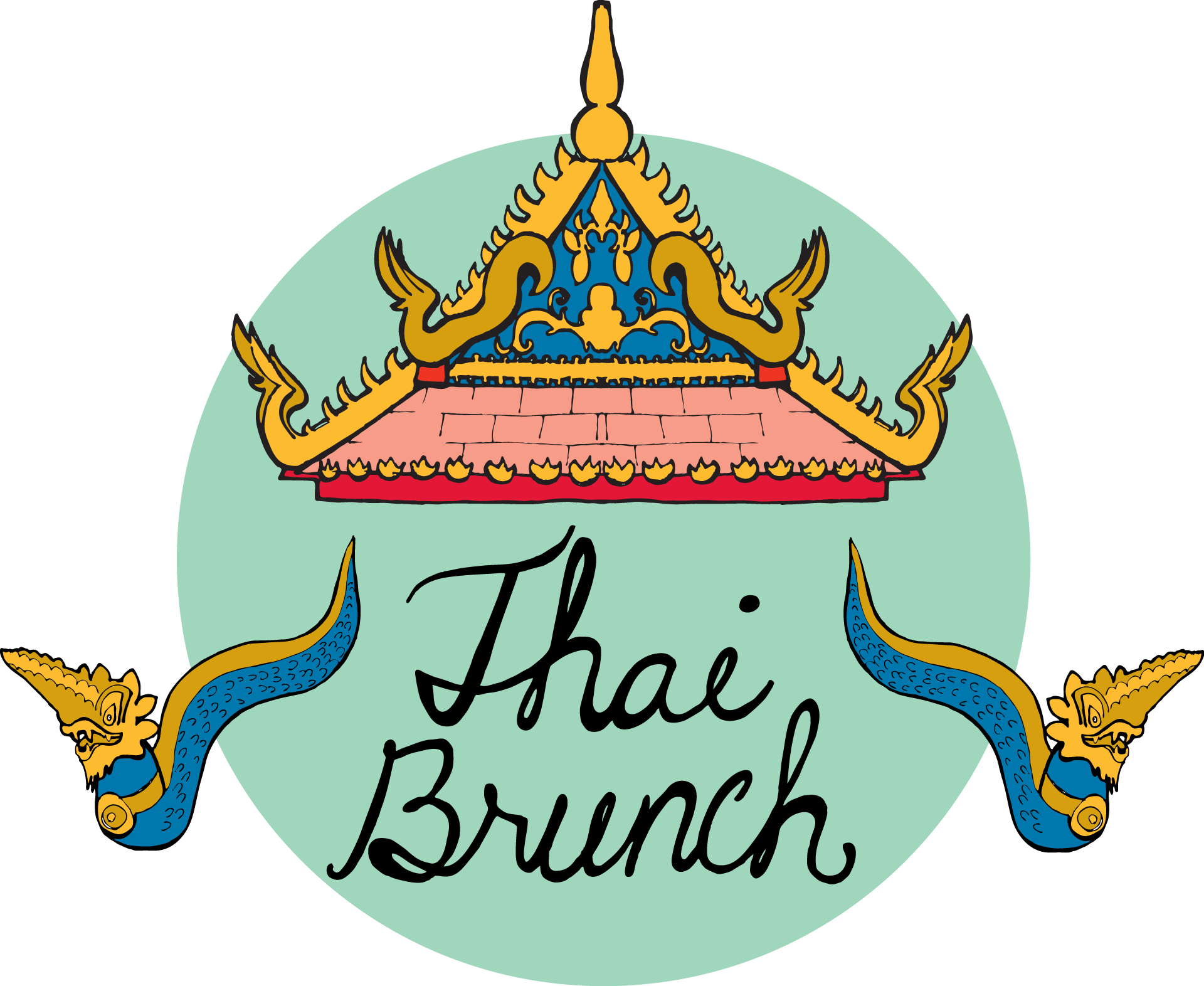 Breakfast At The Buddhist Temple - Thai Temple Icon Png (1920x1572)