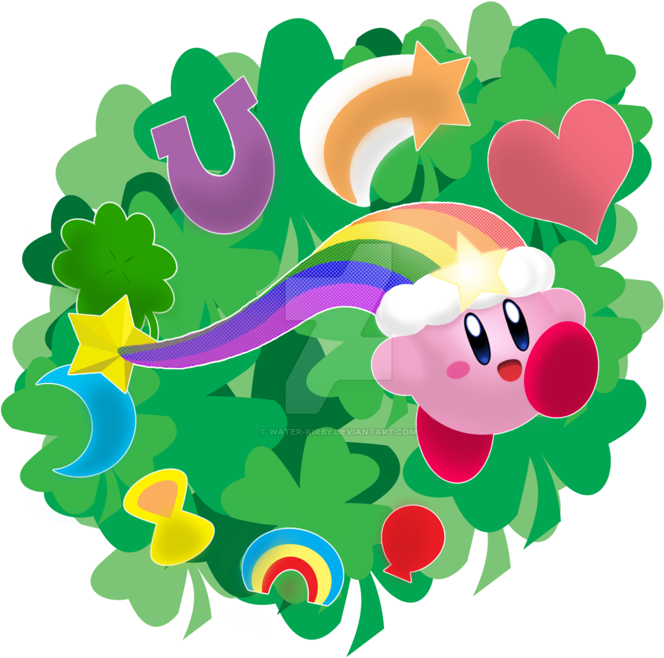 Lucky Charm Kirby By Water-kirby - Water Kirby Fan Art (1024x1024)