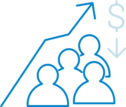 Graphic Of People With Costs Dropping - Graphic Of People With Costs Dropping (492x428)