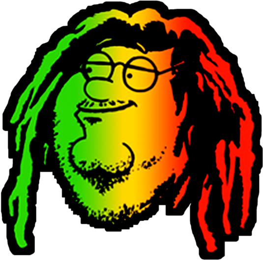 Family Guy Petter Rasta Face - Family Guy Rasta Png (545x600)