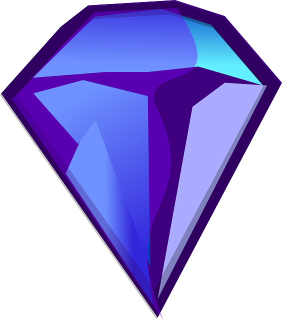 Blue Purple Diamond Clip Art - Purple Blue Diamond (564x640)
