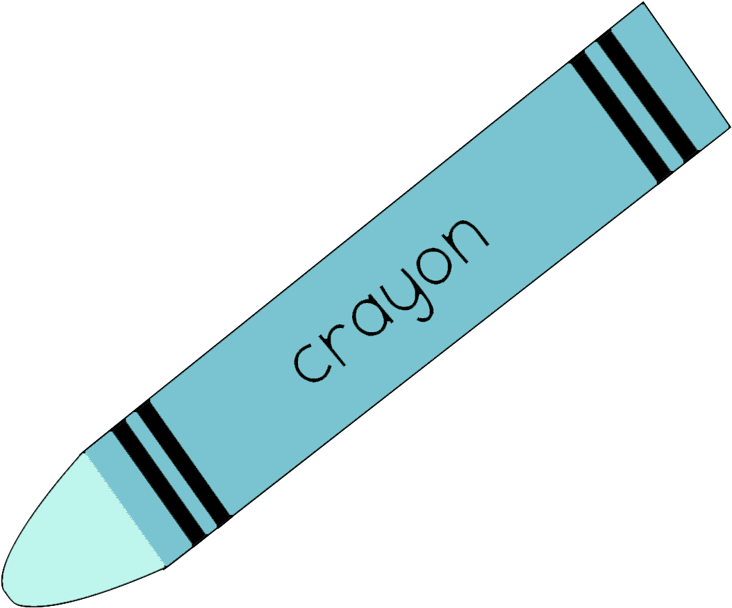 Clipart Blue And Green Crayon - Light Blue Crayon (1163x967)