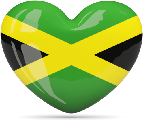 Jamaica Flag Png Transparent Image - Jamaican Flag In A Heart (640x480)