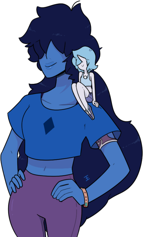 Fictional Character Cartoon Cobalt Blue Mythical Creature - Steven Universe Blue Diamond And Blue Pearl Fanart (680x830)