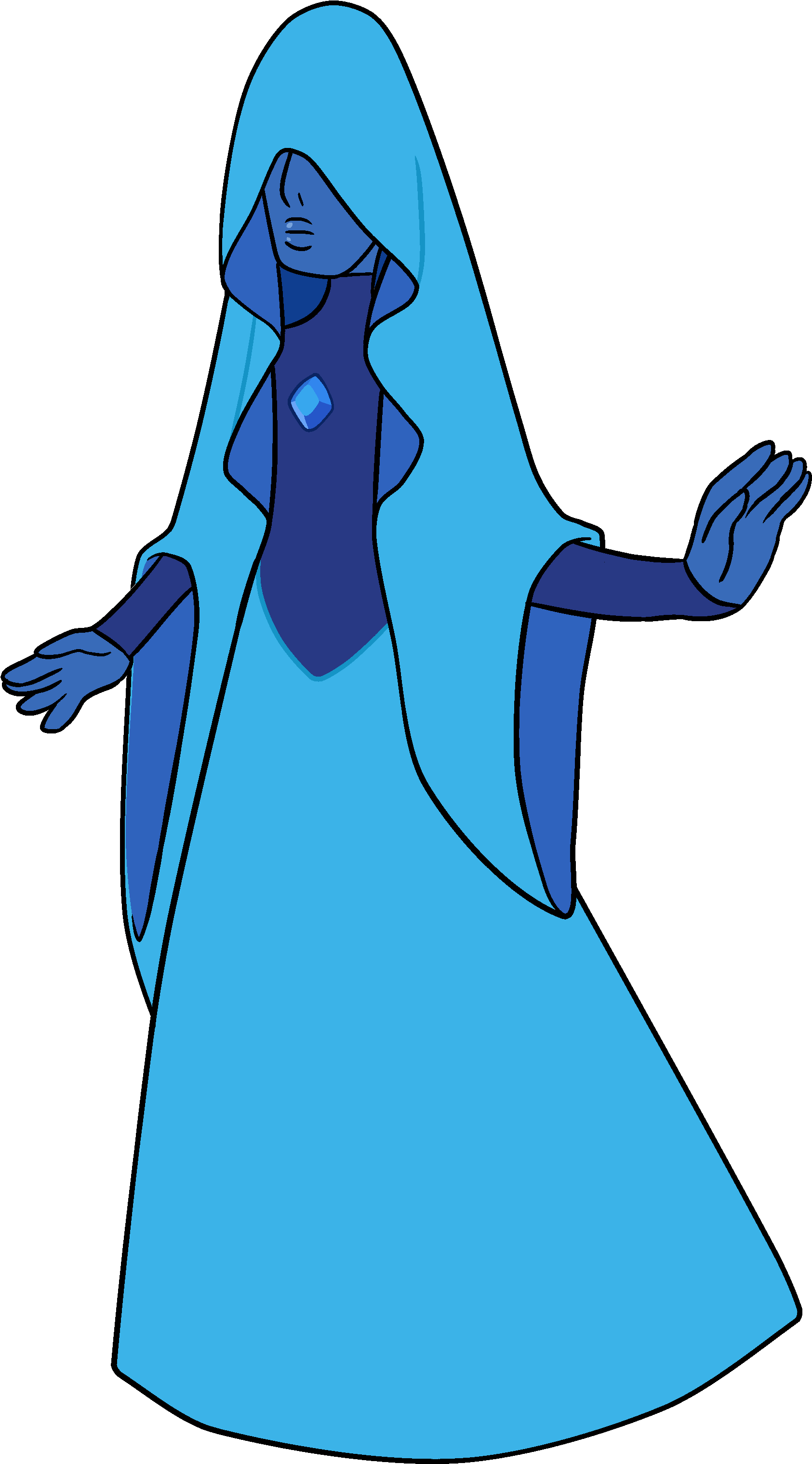 Blue Diamond Standing Fanmade - Blue Diamond Steven Universe Transparent (1830x3200)