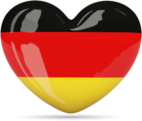 Germany Flag Heart Icon - Germany Soccer Rectangle Car Magnet (640x480)