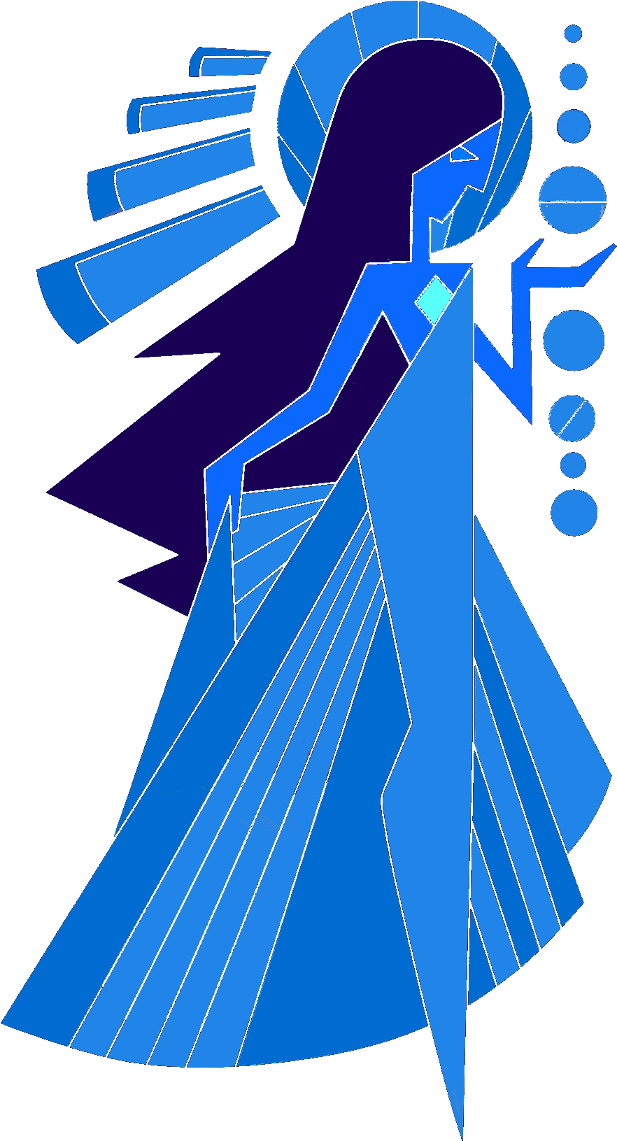 Colored Blue Diamond - Blue Diamond Steven Universe (1195x1826)