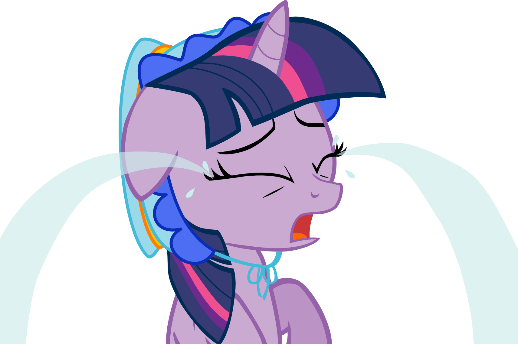 Twilight Sparkle Crying With Bonnet By Mighty355 Twilight - Mlp Midnight Sparkle Crying (1712x1138)
