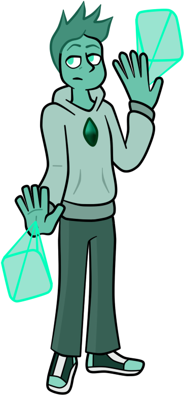 Gem - Steven Universe Cyan Diamond (400x800)