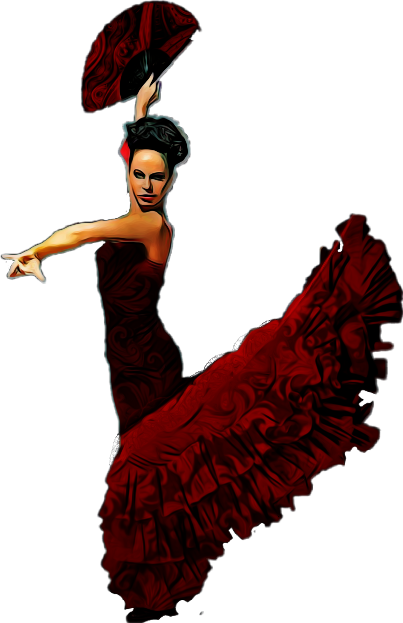 Flamenco Sticker - Dance (824x1272)