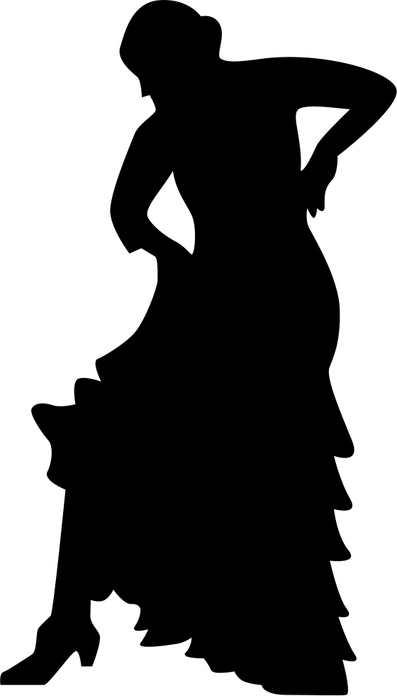 Female Flamenco Dancer Comments - Park Ranger Silhouette (560x981)