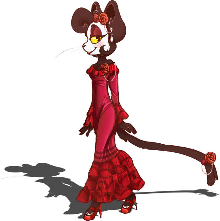 Ivy The Cat In A Dancers Dress By Fizzypop-artist - Illustration (723x720)