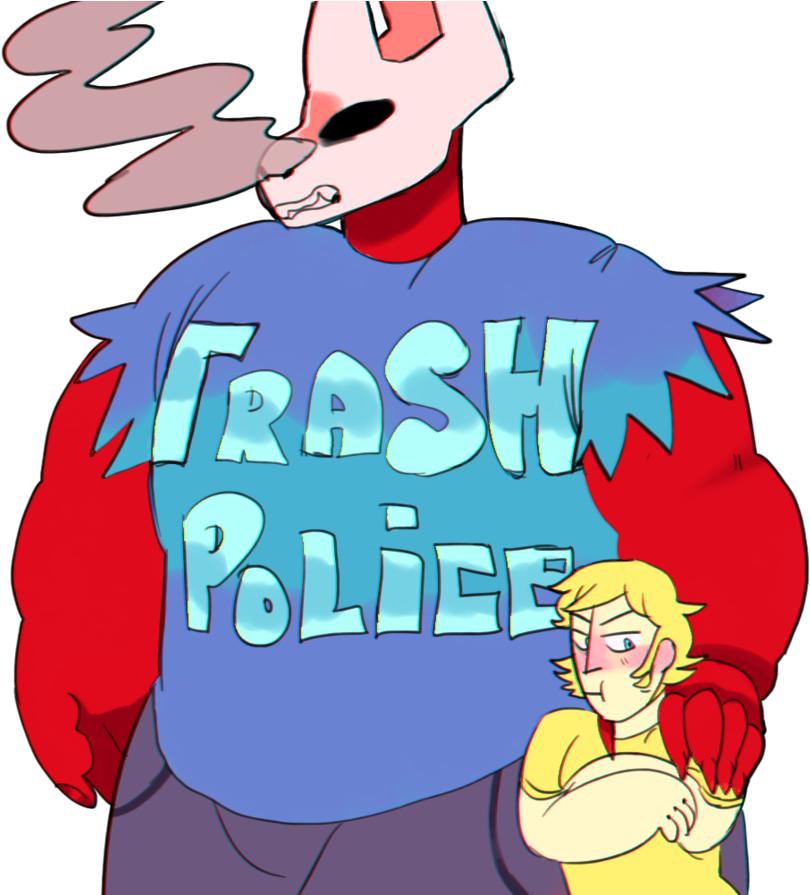 Trash Police By Cloudymalachite - Cartoon (894x894)