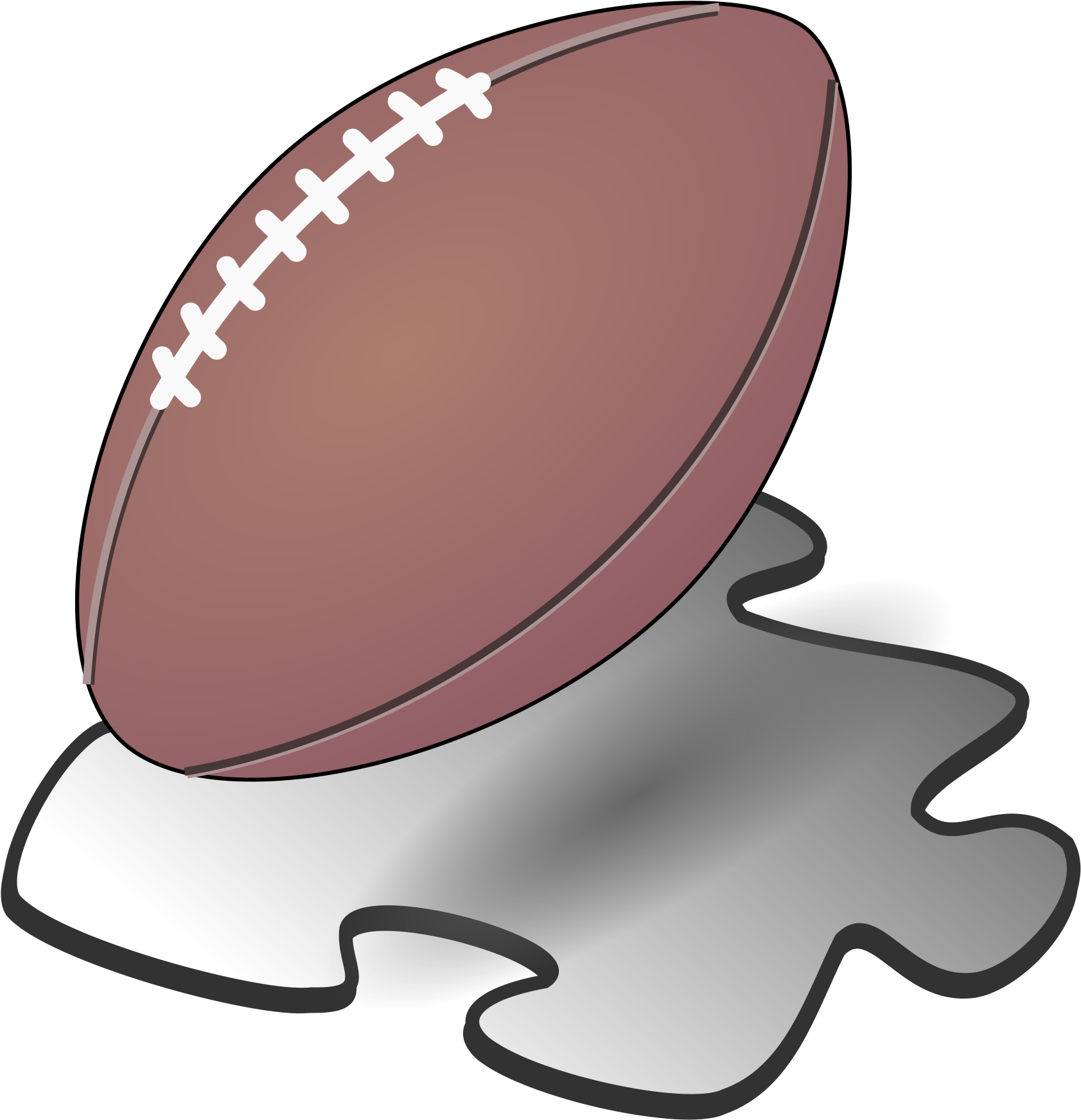 Open - Brown Football Shower Curtain (2000x2000)
