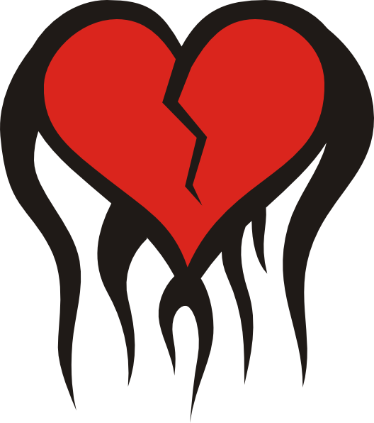 Broken - Broken Heart Vector Transparent (528x596)