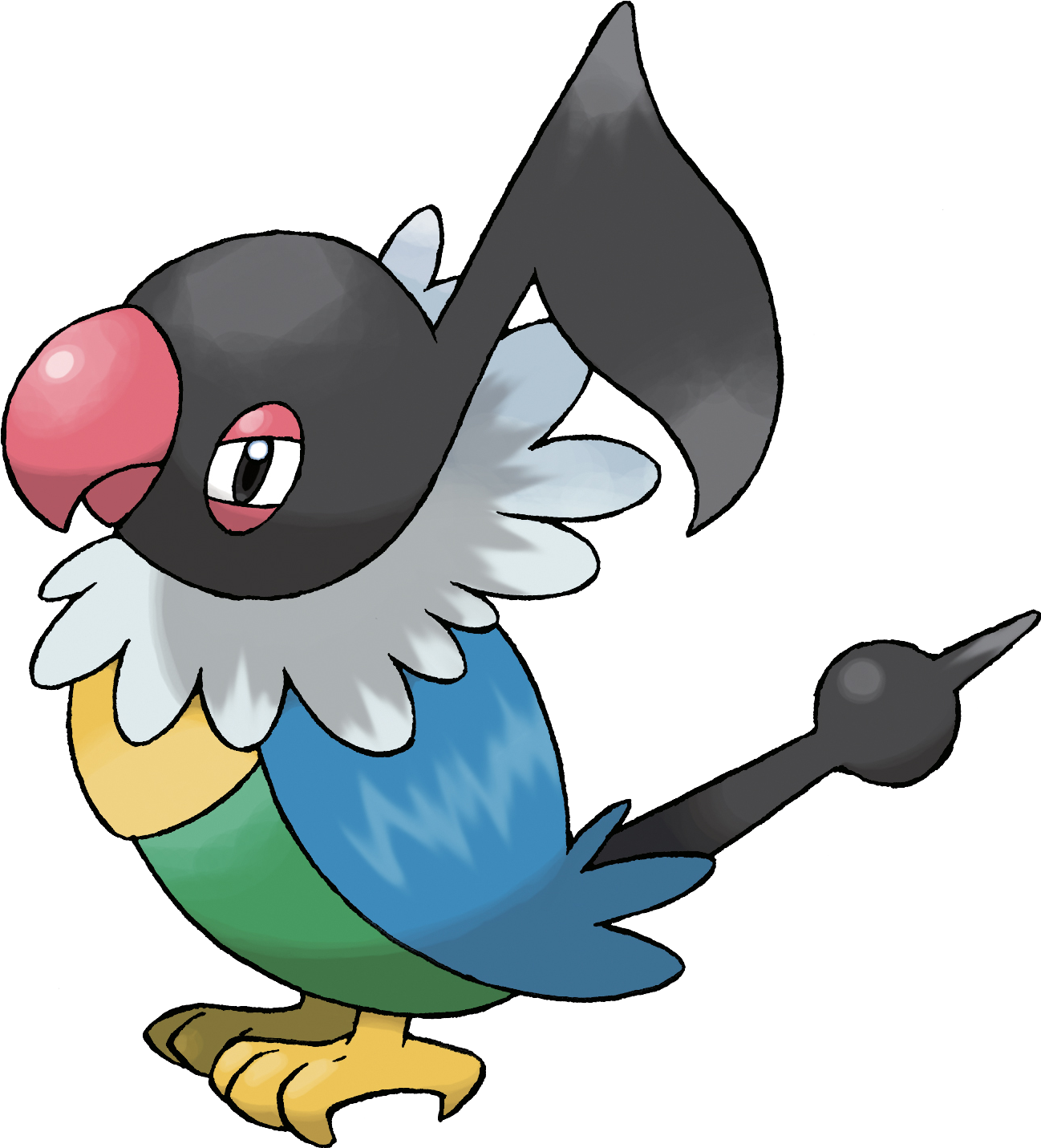 Chatot Pokemon Diamond & Pearl Official Art - Pokemon Chatot (1338x1430)