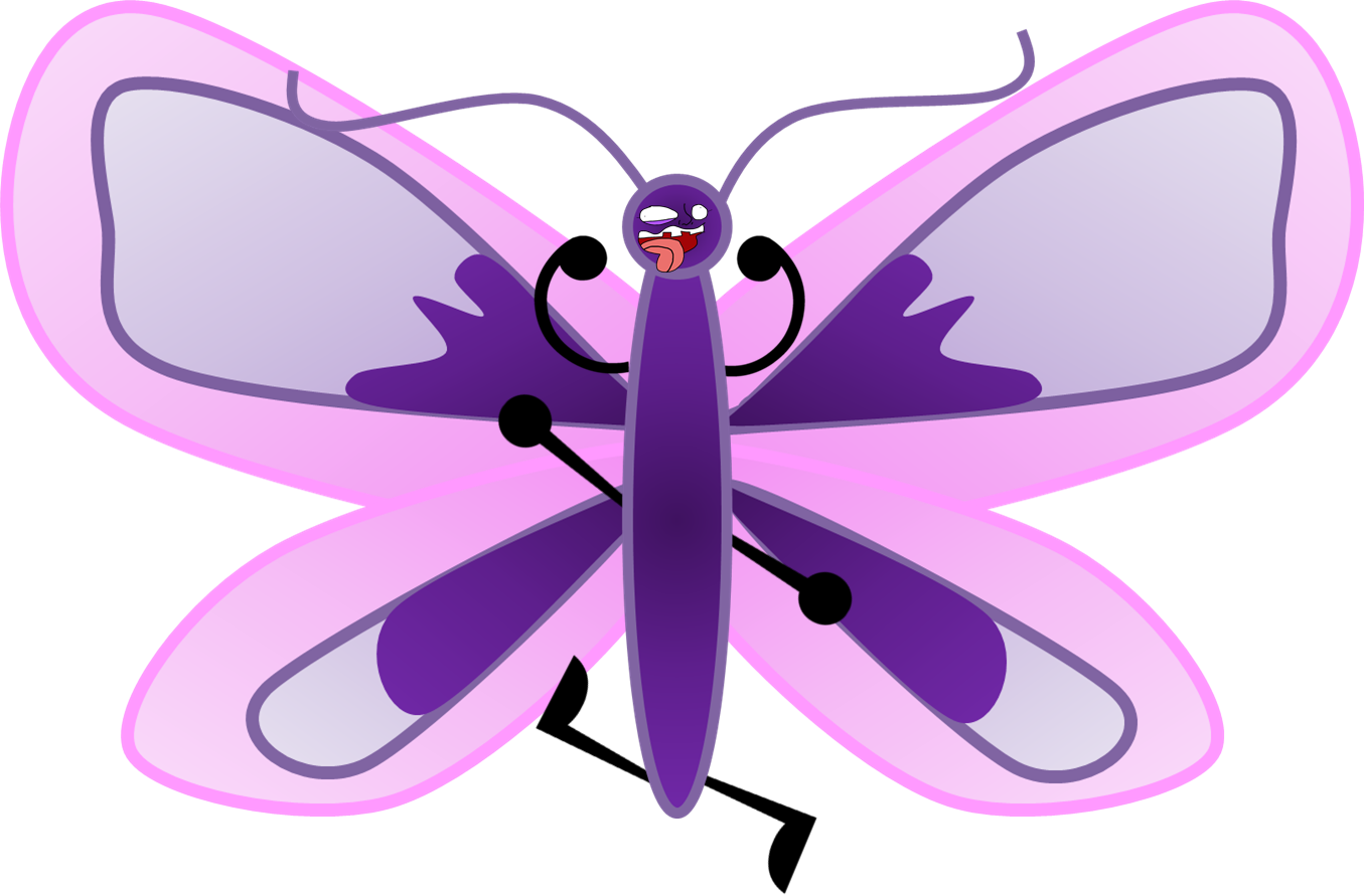 Butterfly Weird Pose - Bfdi Butterfly (1355x891)