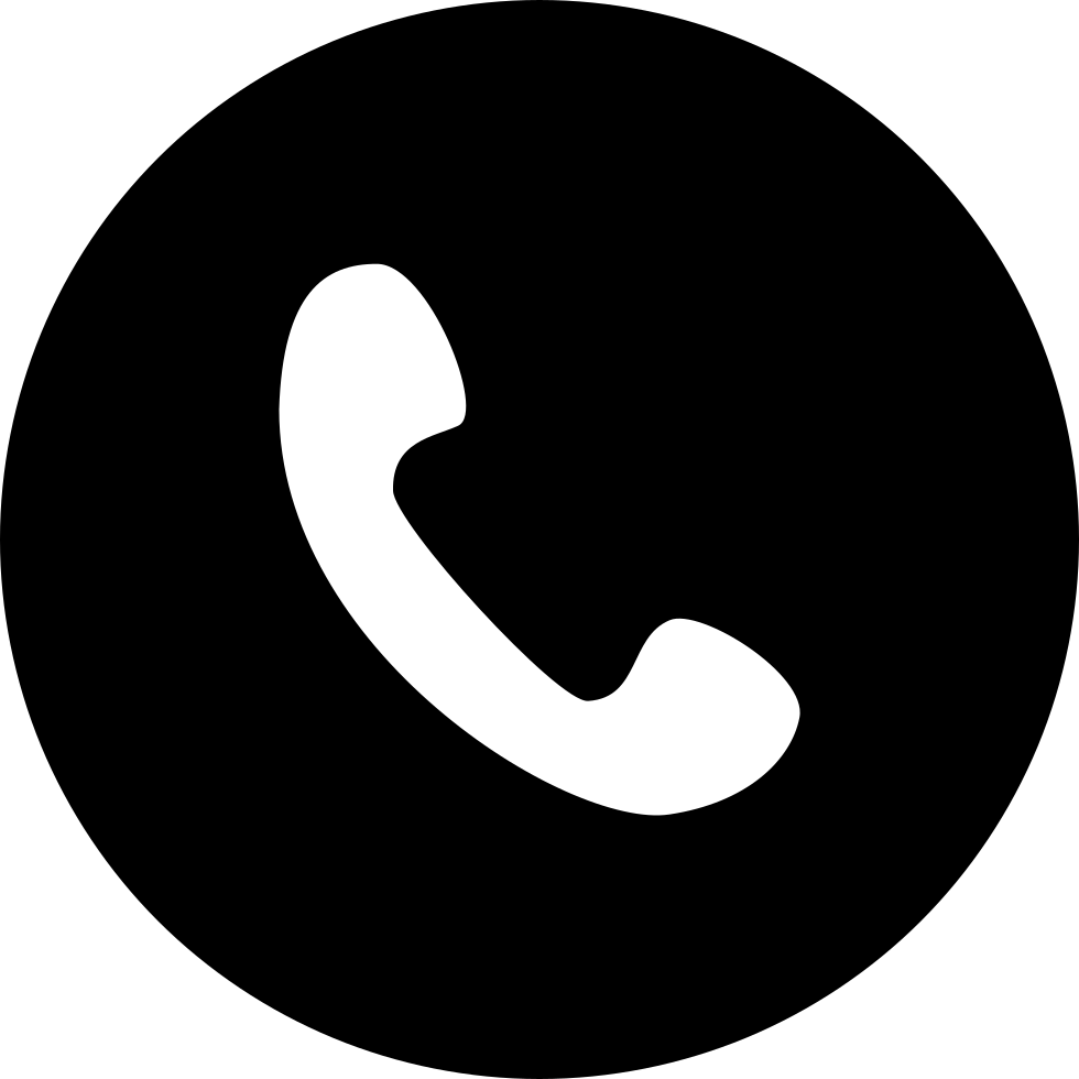 Customer Service Hotline Comments - Phone Icon Black Circle (980x980)