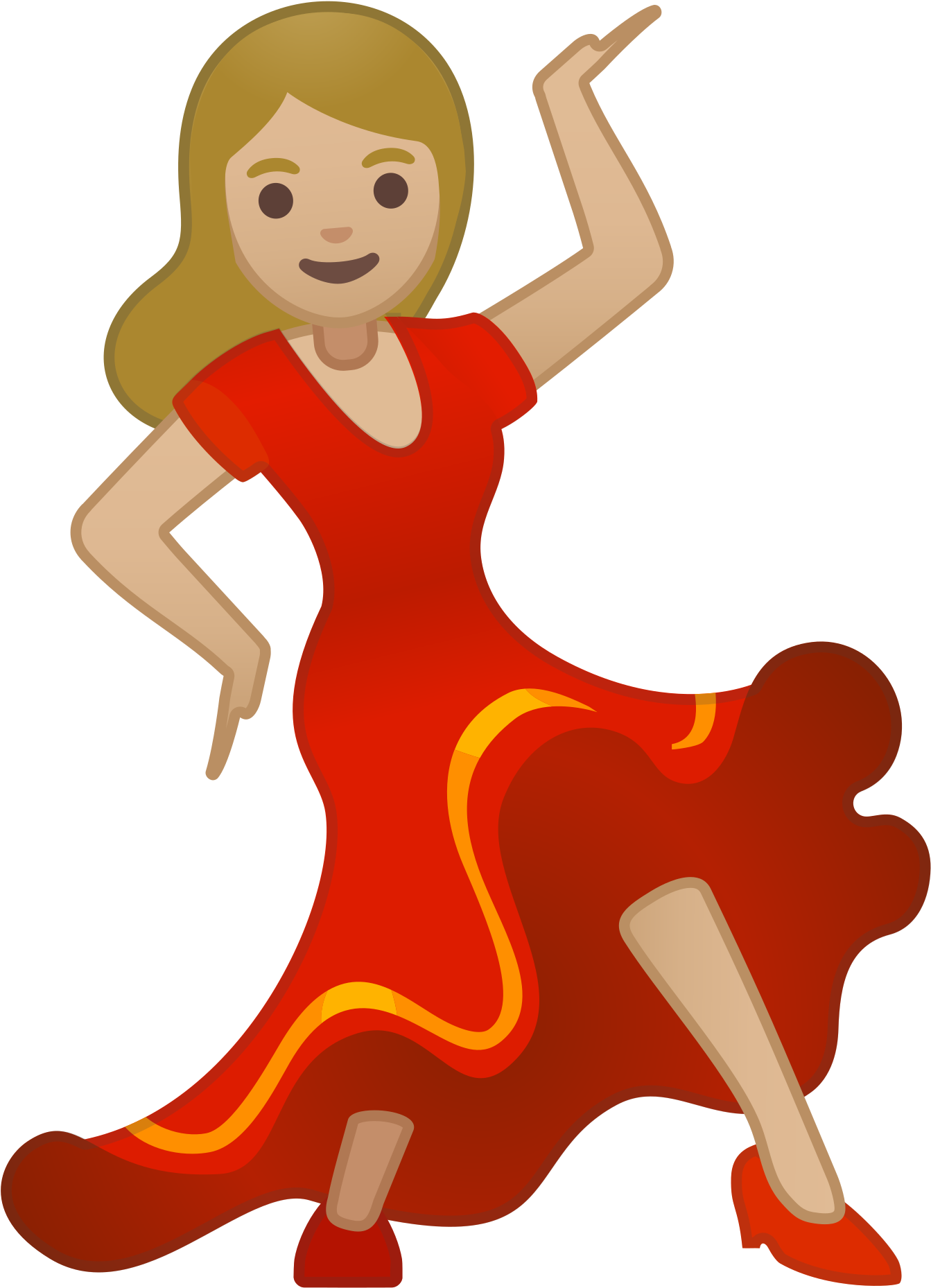 Open - Whatsapp Dancing Girl Emoji (2000x2000)