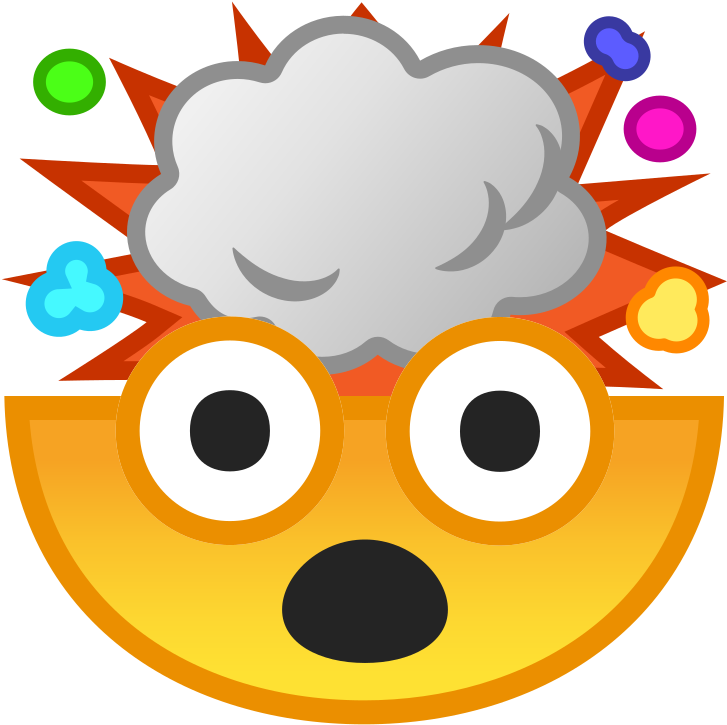 Noto Emoji Oreo 1f92f - Android Exploding Head Emoji (768x768)