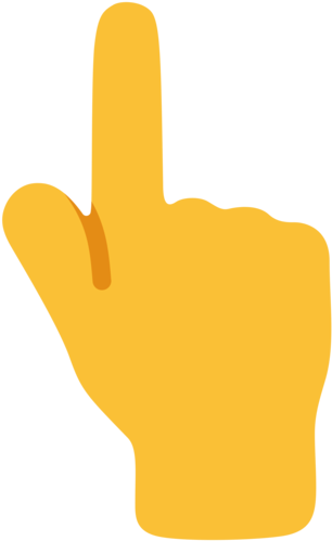 Emoji Index Finger Pointing Device Clip Art - Pointing Up Finger Emoji (512x512)