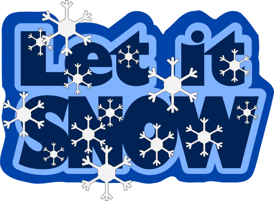 Snowflake Clipart Let It Snow - Let It Snow Sign (561x412)