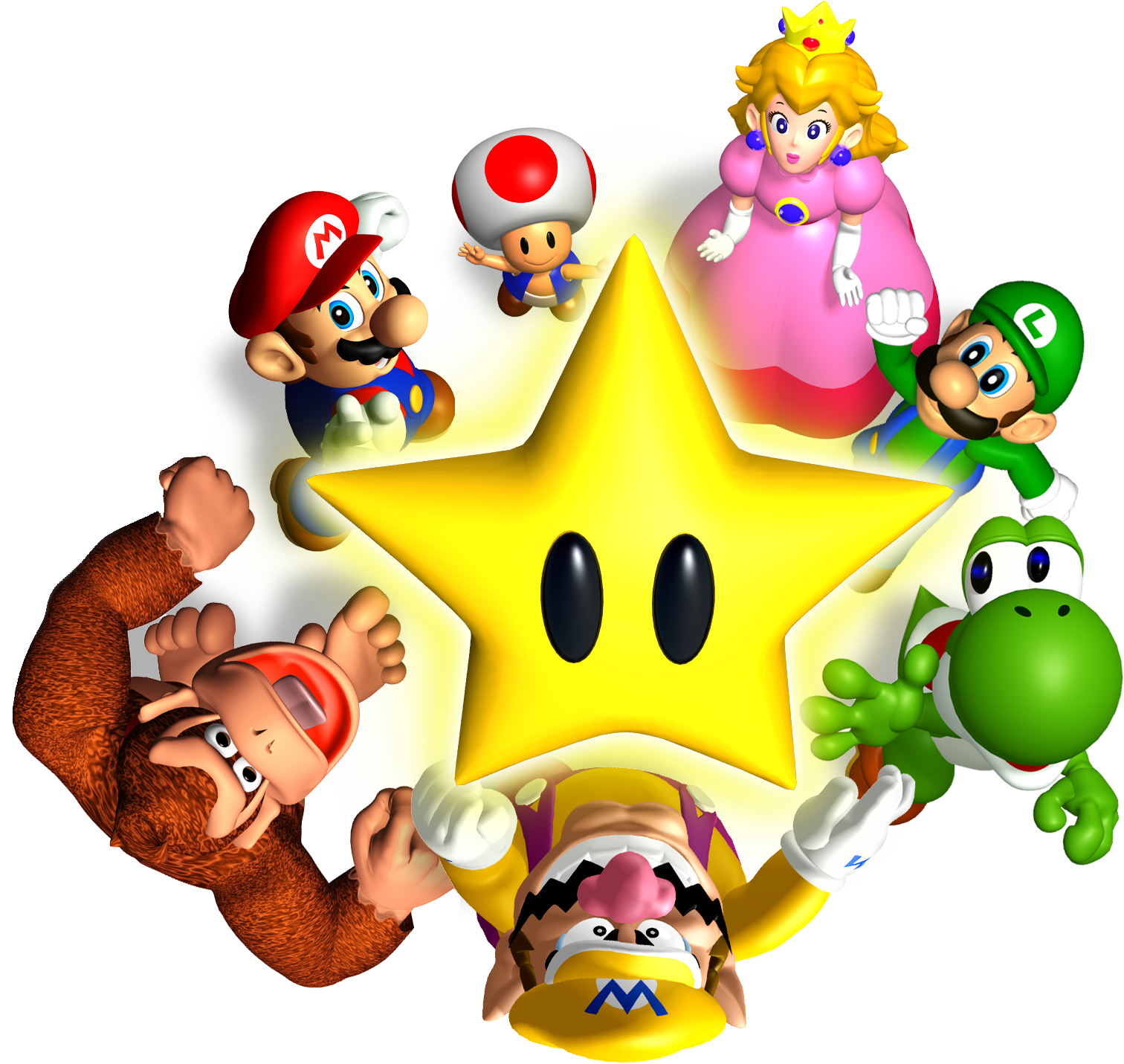 Mario Party Cast 2 - Super Mario Party Png (1512x1431)