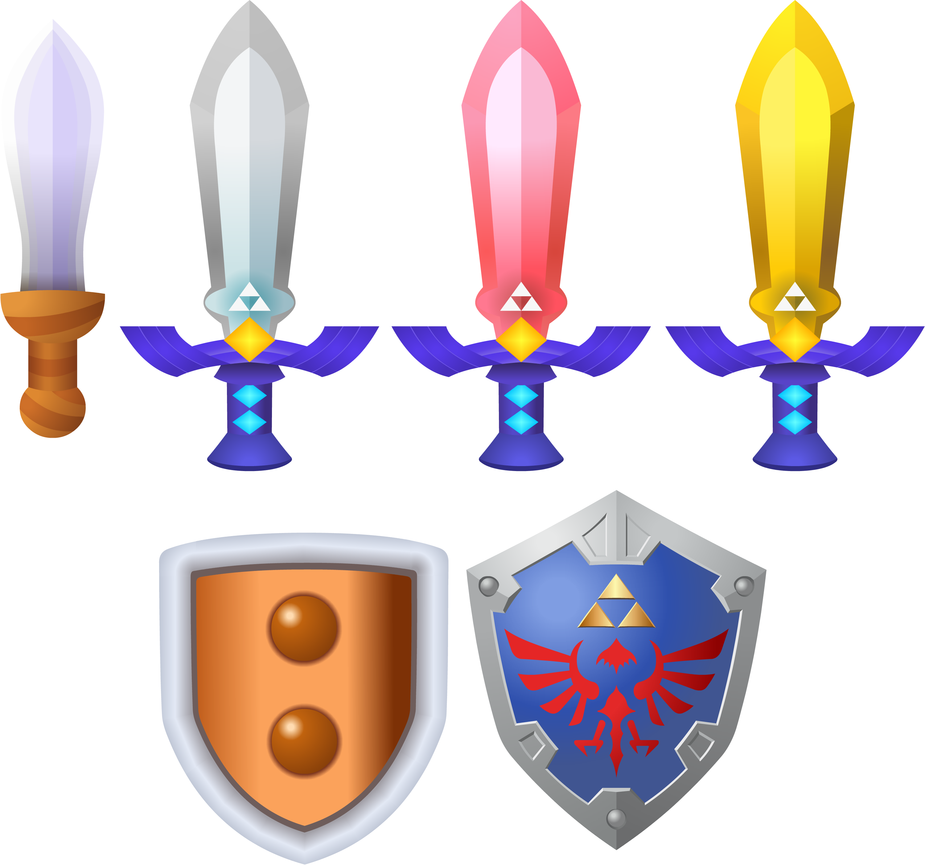 A Link Between Worlds Swords 'n' Shields By - Legend Of Zelda A Link Between Worlds Master Sword (3000x2806)