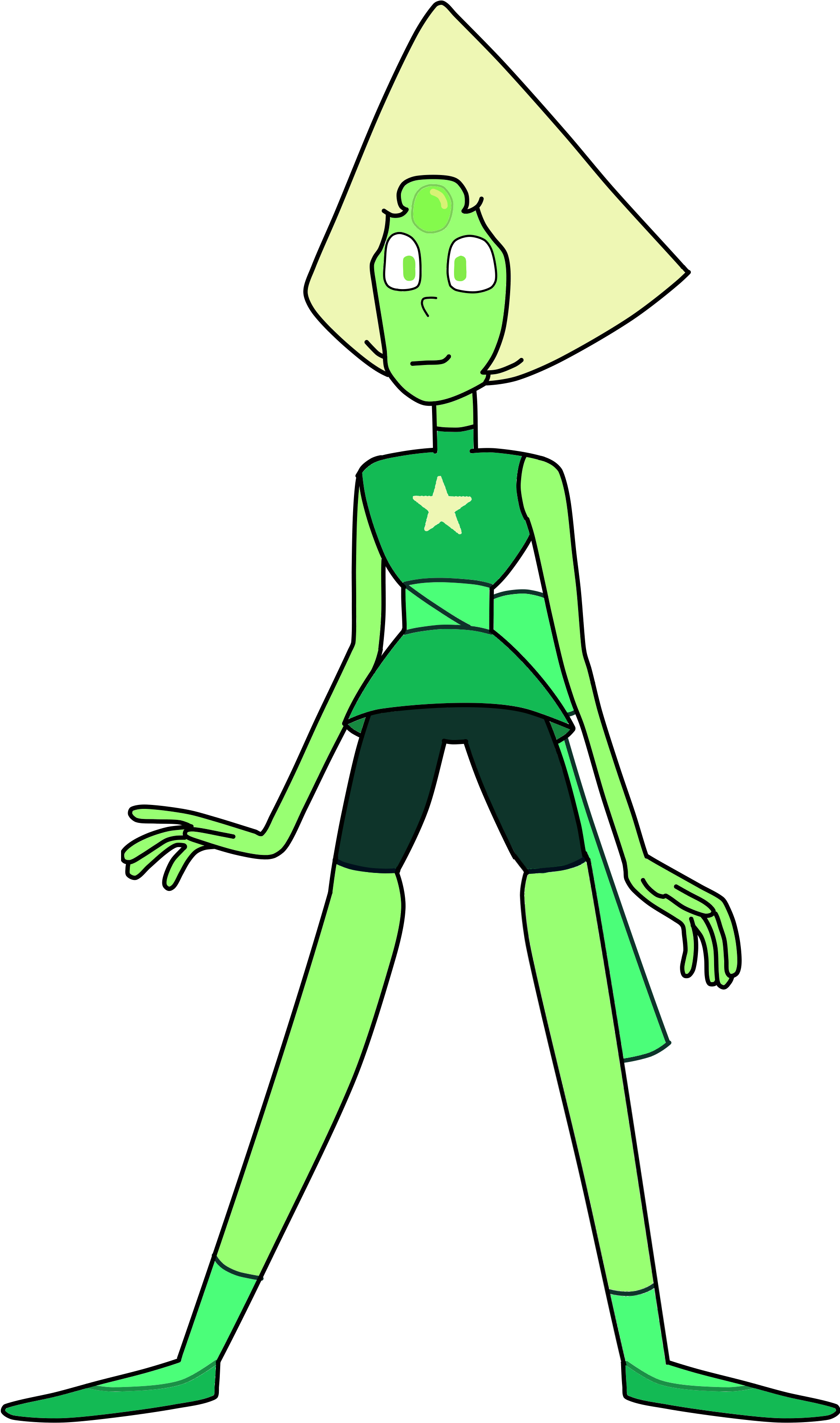 Peridot Momswap With Gem Shine - Peridot Steven Universe Gems (1968x3480)