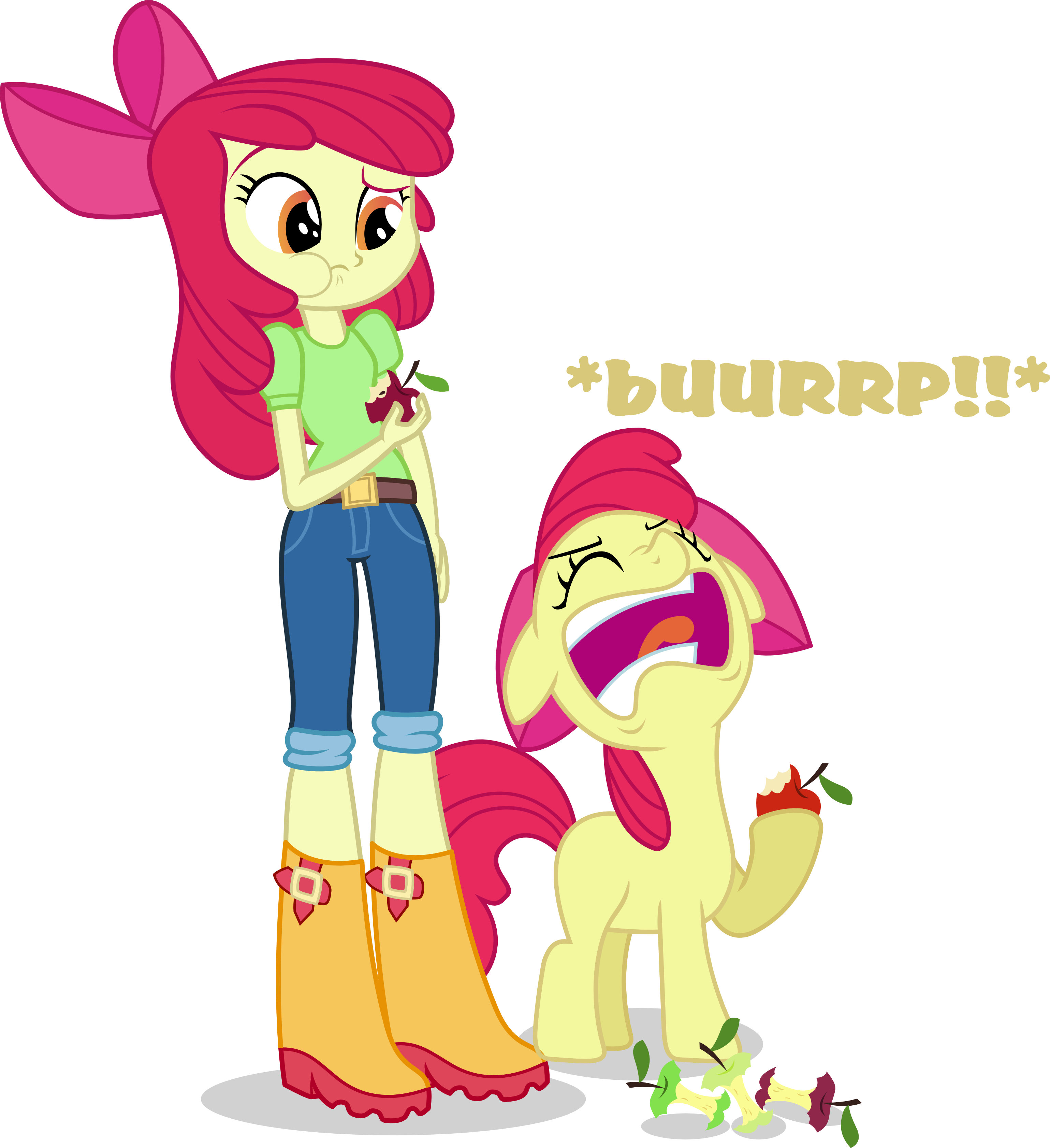 Applebloom And Applebloom By Vector-brony - Mlp Equestria Girls Apple Bloom (3078x3364)