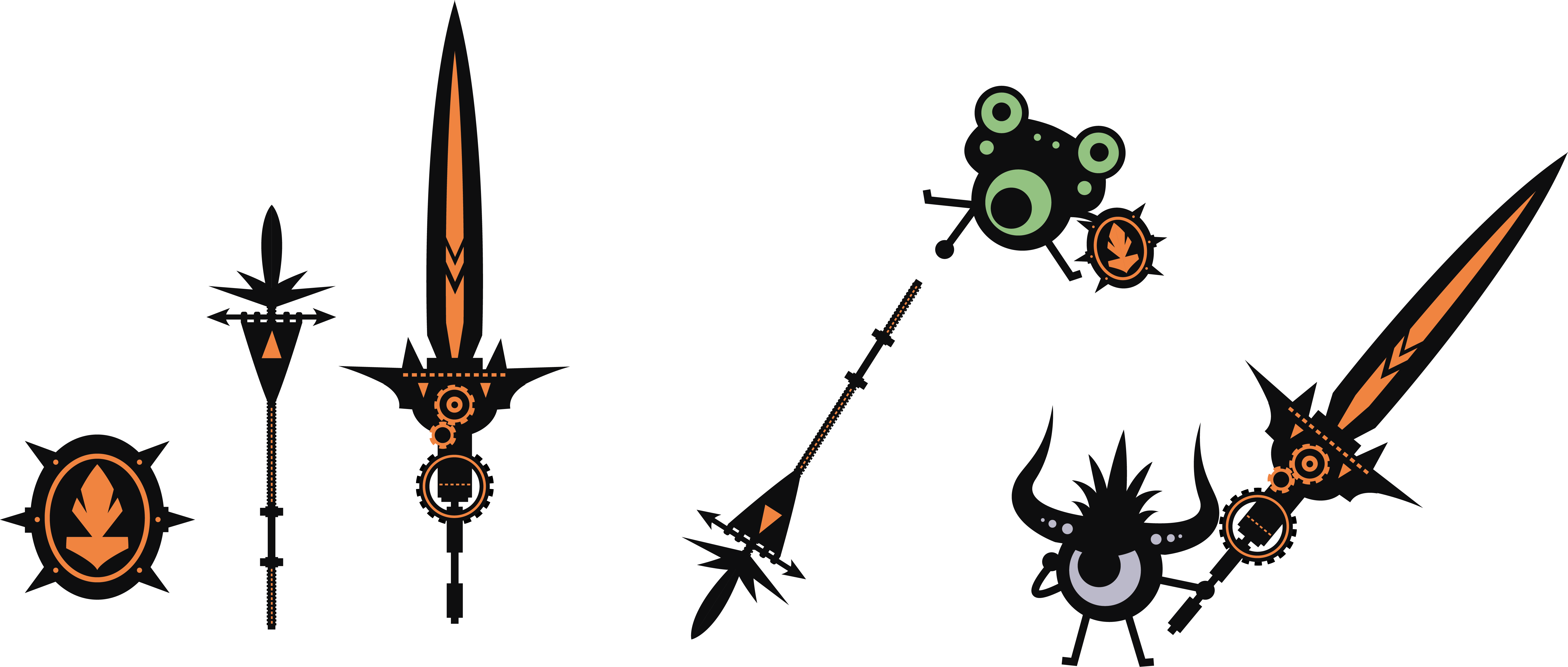 Kanogias Shield/spear/greatsword By Mchaosg - Great Sword Vector (6155x2619)