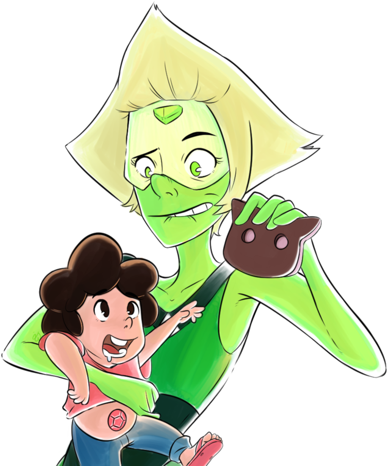 Peridot And Baby Steven - Drawing (863x925)
