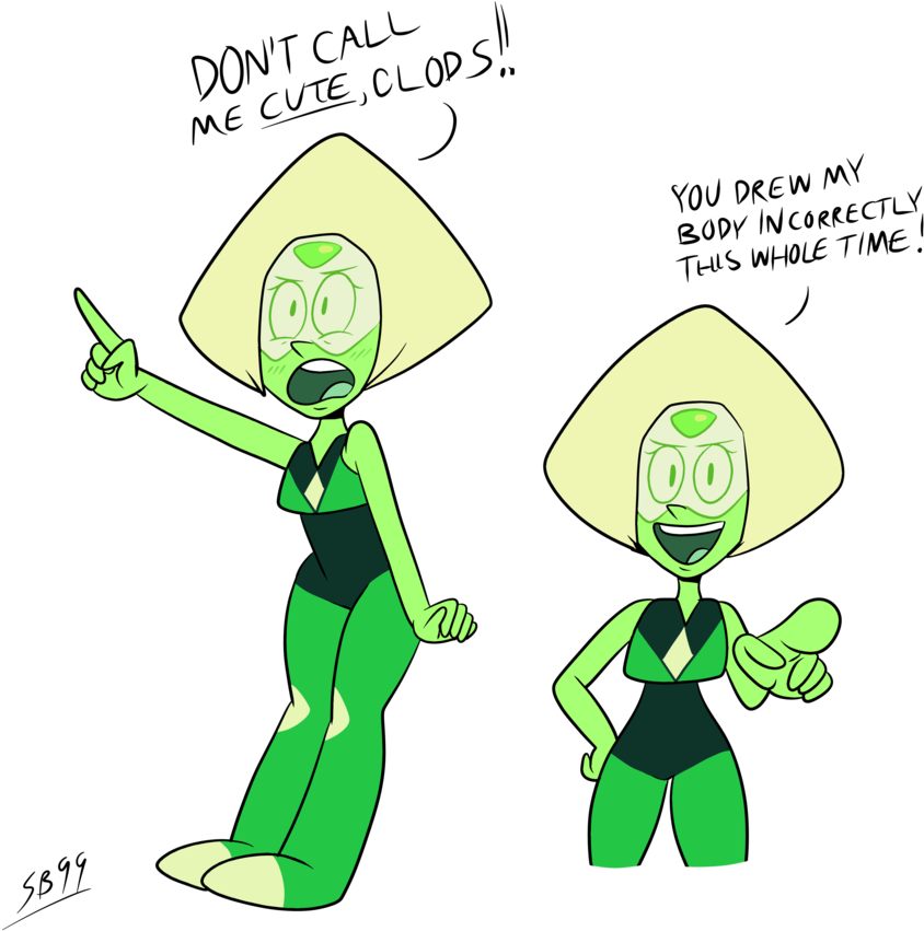 The Real Peridot By Sb99stuff - Adorable Steven Universe Peridot (888x899)