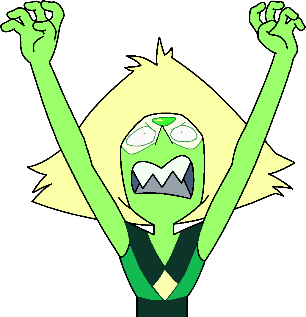 Peridot Rage - Transparent Peridot Steven Universe (1048x1090)