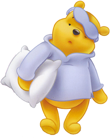 Pooh Bear In His Nightshirt - Get Well Soon Cards (385x473)