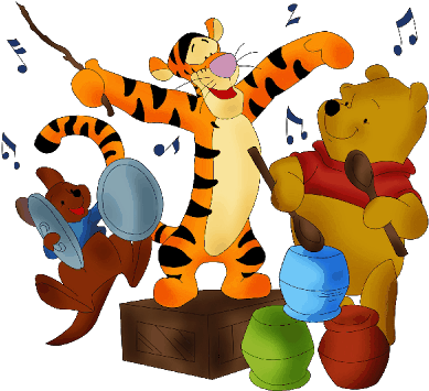 Pooh, Tigger & Roo - Cartoon (400x400)