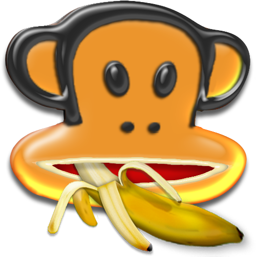 Peel & Insert Monkey - Cartoon (512x512)