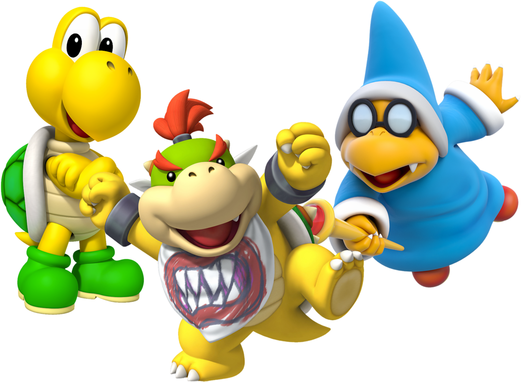 Joseph, Bowser Junior, And Cody By Pinkhairz - Bowser Jr Magic Brush (1043x766)