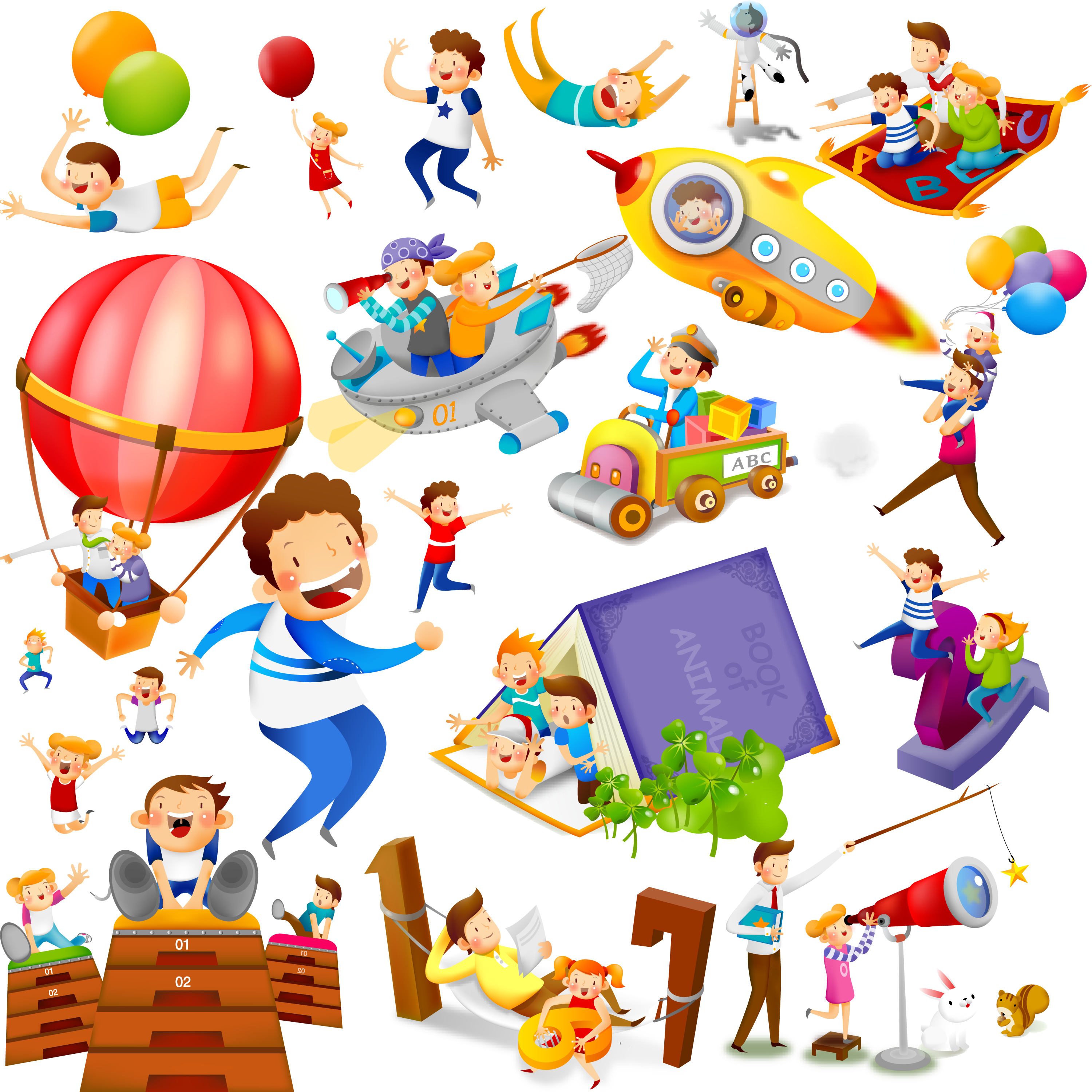 Child Cartoon - Children Play - Child (3000x3000)